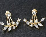 Crystal Leaf Ear studs