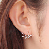 Crystal Leaf Ear studs