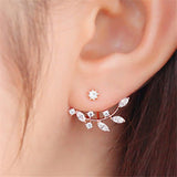 Crystal Leaf Ear studs