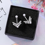 V Shaped Crystal studs