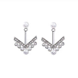 V Shaped Crystal studs