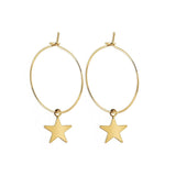 Star loop earrings
