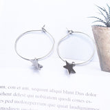 Star loop earrings
