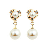 Pearl with Rhinestones Earrings