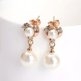 Pearl with Rhinestones Earrings