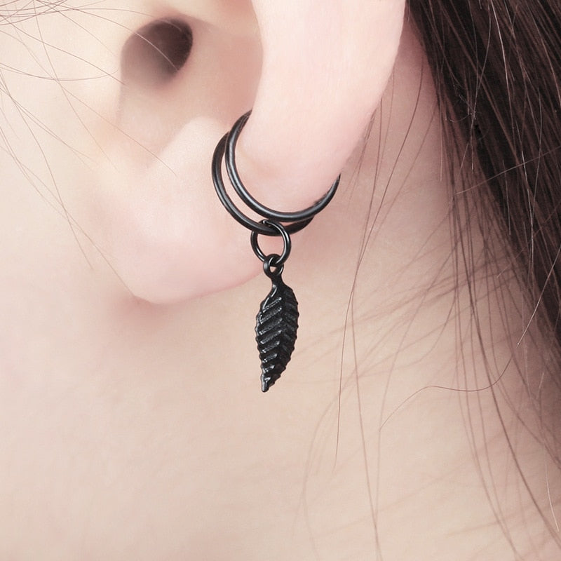 Vintage Leaf Clip On Earrings