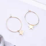 Star loop earrings