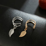 Vintage Leaf Clip On Earrings