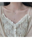 Silver Star Moon Tassel Necklaces