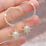 Celestial Moon  & Star burst earring