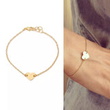 Minimalist Heart Charm Bracelet