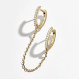 Huggie Hoop Chain Earring