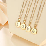 14k Alphabet pendant necklace