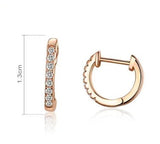 13mm Huggie Hoop Earring (Pair) with cubic zirconia