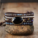 Onyx Moonlight Wrap Bracelet