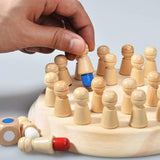 Wooden Memory Chess Game