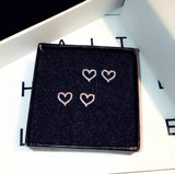 Simple Empty Heart studs