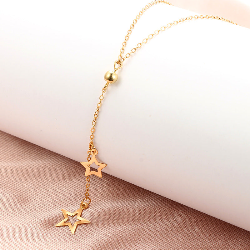 Double Star Pendants Necklace
