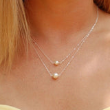 Double Pearls Necklace