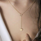 Double Heart Pendant Necklace