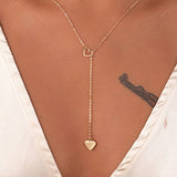 Double Heart Pendant Necklace