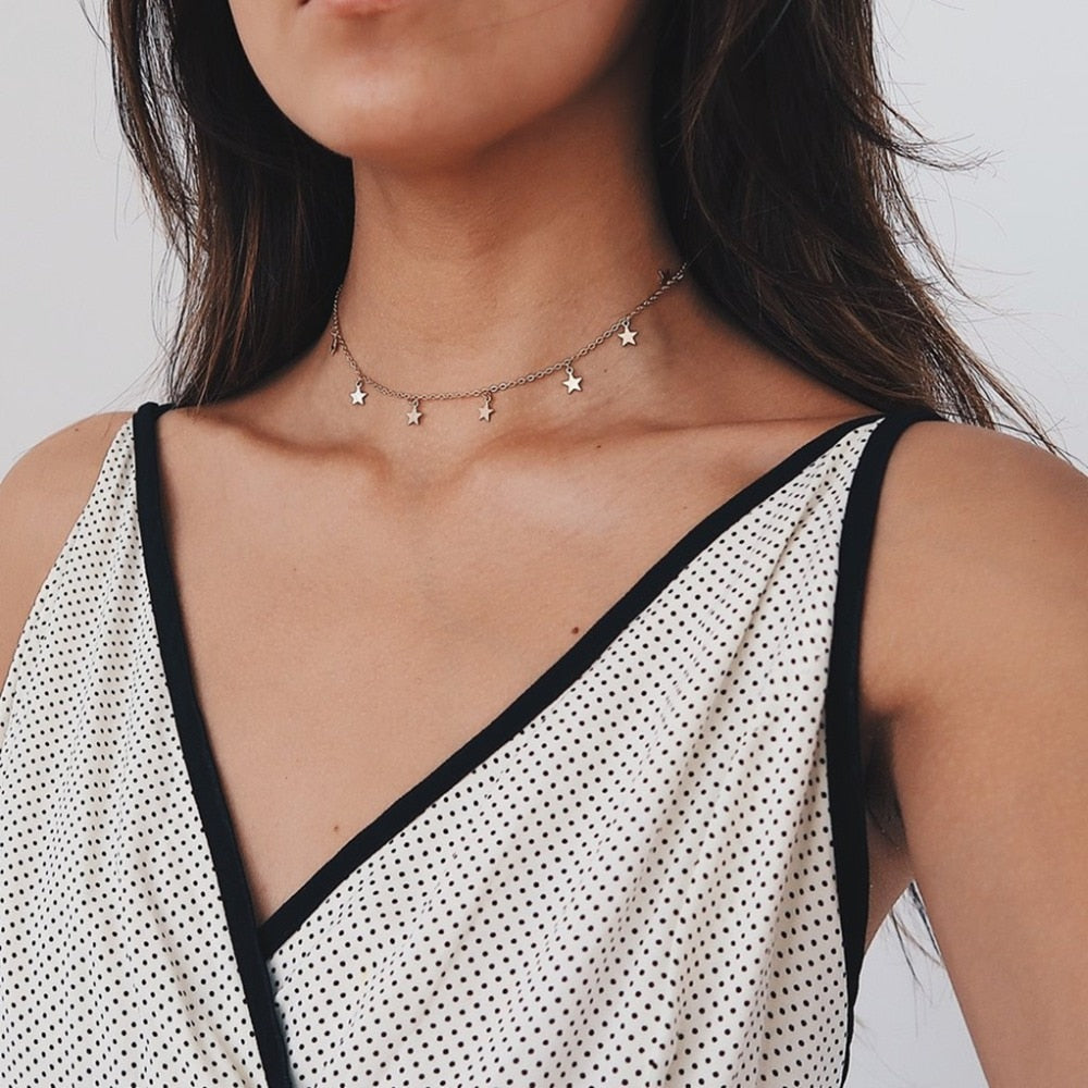 Celestial Stars chocker necklace