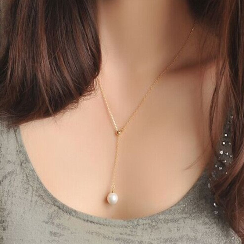 Long Tassel Pearl Necklace