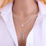 Multi-layer necklace with pendant