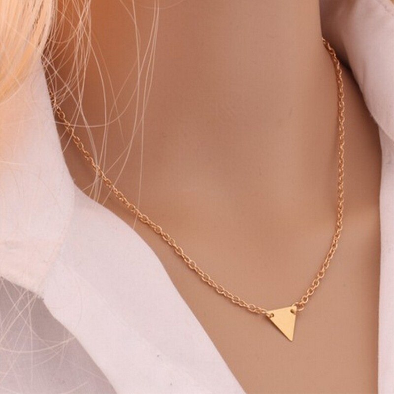 Minimalist Triangle Pendant Necklaces