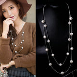 Long Multi-layer Pearl Necklace