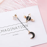 Saturn & Moon Pendant earrings