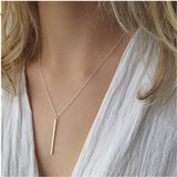 Simplistic Bar Pendant Necklace