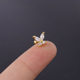 Tiny butterfly Earring Barbell