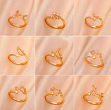 Celestial horoscope sign ring