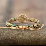 African Turquoise & Tree of Life Bracelet