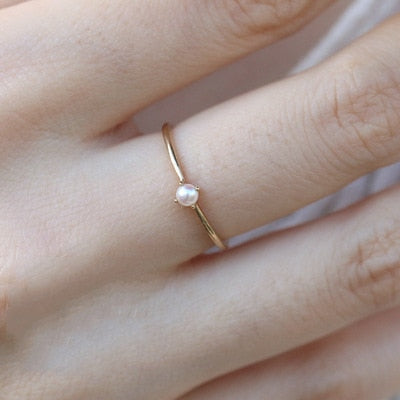 Mini Pearl forever ring