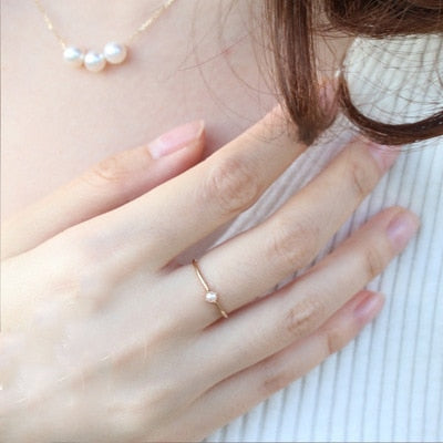 Mini Pearl forever ring