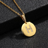 14k Alphabet pendant necklace