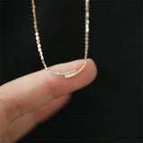 Sterling Silver Pave Wishbone necklace