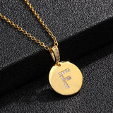 14k Alphabet pendant necklace