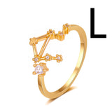 Celestial horoscope sign ring