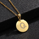 14k Alphabet pendant necklace