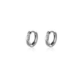 Eternity Pave Huggie Hoop Earring