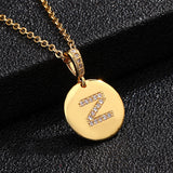 14k Alphabet pendant necklace