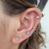 Trio Diamond Earring Barbell