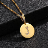 14k Alphabet pendant necklace