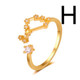 Celestial horoscope sign ring