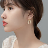 Oval interlock Pave Earrings