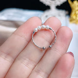 Sterling silver pearl ring