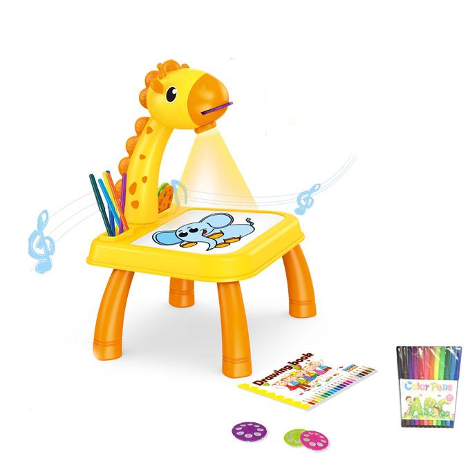 Shop Generic Projection Drawing Board Kids Drawing Projector Table Yellow  Giraffe Online